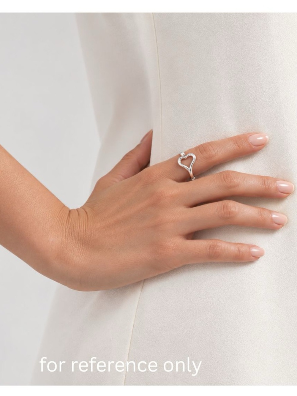 Tiffany & Co. Elsa Peretti Open Heart Sterling Silver Ring Small